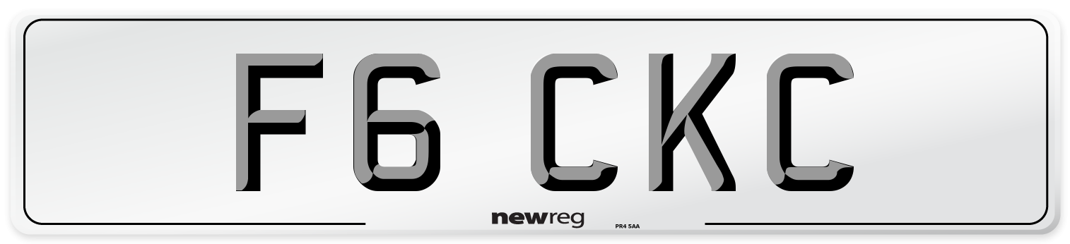 F6 CKC Number Plate from New Reg